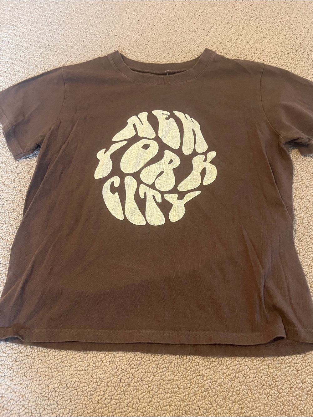 John Galt Brown New York City T-Shirt Graphic Brown Tee Brandy Melville